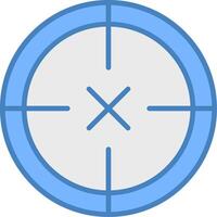 Scope Line Filled Blue Icon vector