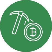 Bitcoin Mining Multi Color Circle Icon vector