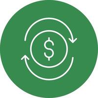 Exchange Rate Multi Color Circle Icon vector