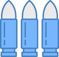 Bullet Line Filled Blue Icon vector