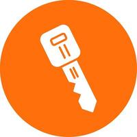 Car Key Multi Color Circle Icon vector