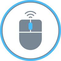 Wireless Mouse Flat Circle Icon vector