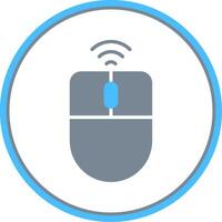 Wireless Mouse Flat Circle Icon vector