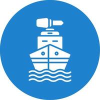 Boat Multi Color Circle Icon vector