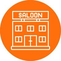 Saloon Multi Color Circle Icon vector
