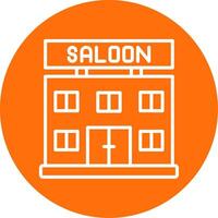 Saloon Multi Color Circle Icon vector