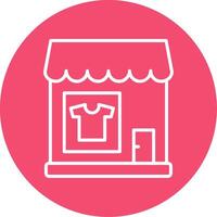 Clothing Shop Multi Color Circle Icon vector