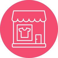 Clothing Shop Multi Color Circle Icon vector