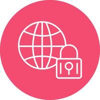 Internet Security Multi Color Circle Icon vector