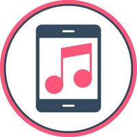 Music Flat Circle Icon vector