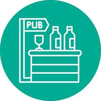 pub multi color circulo icono vector