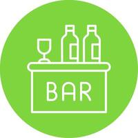 Bar Multi Color Circle Icon vector