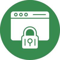 Web Security Multi Color Circle Icon vector