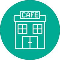 Cafe Multi Color Circle Icon vector