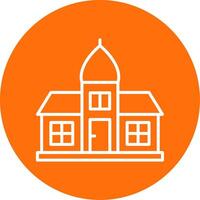 Cathedral Multi Color Circle Icon vector