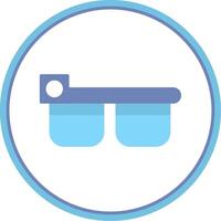 Smart Glasses Flat Circle Icon vector