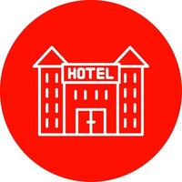 hotel multi color circulo icono vector