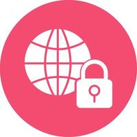 Internet Security Multi Color Circle Icon vector