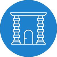 Archway Multi Color Circle Icon vector