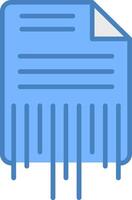 Shredding Line Filled Blue Icon vector