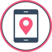 Location Flat Circle Icon vector