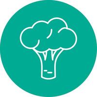 Broccoli Multi Color Circle Icon vector