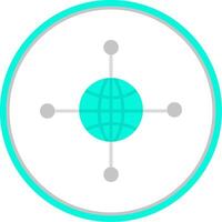 Networking Flat Circle Icon vector