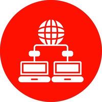 Data Network Multi Color Circle Icon vector