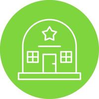 Army Base Multi Color Circle Icon vector