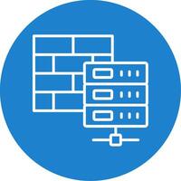 Firewall Multi Color Circle Icon vector
