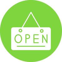 Open Sign Multi Color Circle Icon vector