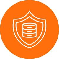 Secure Data Multi Color Circle Icon vector