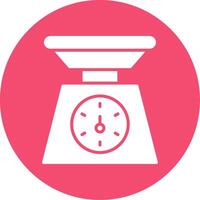 Weighing Machine Multi Color Circle Icon vector