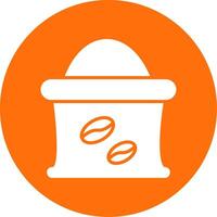 Coffee Bag Multi Color Circle Icon vector