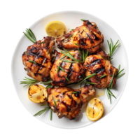 Grilled chicken on isolated transparent background png