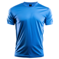 bleu T-shirt sur isolé transparent Contexte png