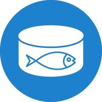 Tuna Can Multi Color Circle Icon vector