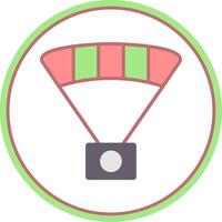 Paragliding Flat Circle Icon vector
