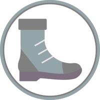 Boot Flat Circle Icon vector