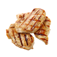 Grilled chicken on isolated transparent background png