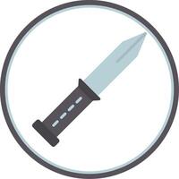 Knife Flat Circle Icon vector