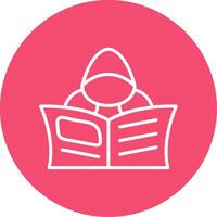 Hacker Multi Color Circle Icon vector