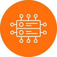 Data Network Multi Color Circle Icon vector