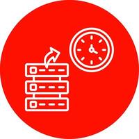 Clock Time Multi Color Circle Icon vector