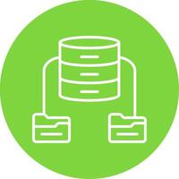 Folder Network Multi Color Circle Icon vector