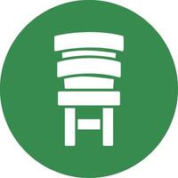 Dining Chair Multi Color Circle Icon vector
