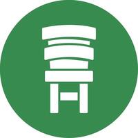 Dining Chair Multi Color Circle Icon vector