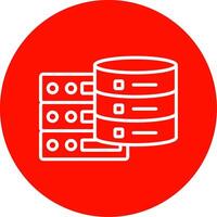 Data Server Multi Color Circle Icon vector