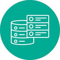 Databases Multi Color Circle Icon vector