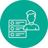 User Data Multi Color Circle Icon vector